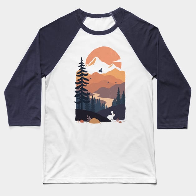 Clear Horizon Baseball T-Shirt by WildOak